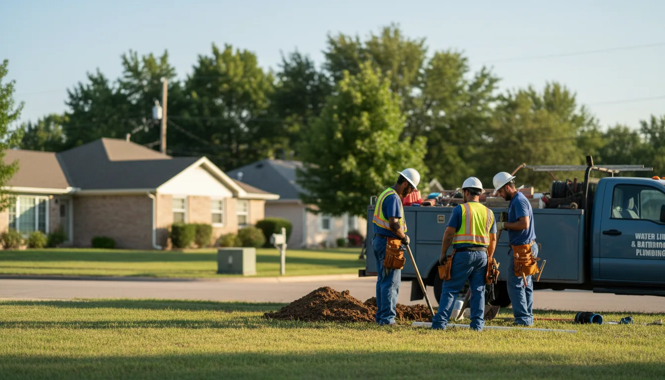 Residential water line and bathroom plumbing service in Burt, IA